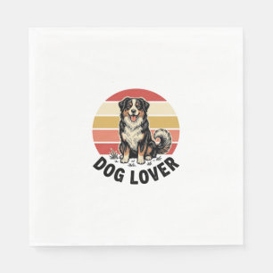 Hondenliefhebber Vintage Gravure Cute Hond Zonsond Servet