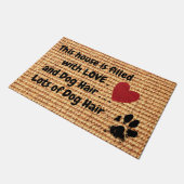 Hondenliefhebber Vloermat - Liefde en veel van Dog Deurmat (Schuin)