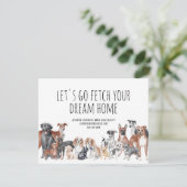 Hondenliefhebber voor de verkoop van onroerend goe kaart (Staand voorkant)