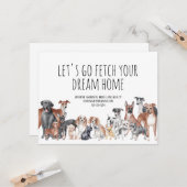 Hondenliefhebber voor de verkoop van onroerend goe kaart (Voorkant / Achterkant in situ)