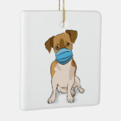 Hondenliefhebber voor gemaskerde puppy, sociaal ve keramisch ornament (Rechts)