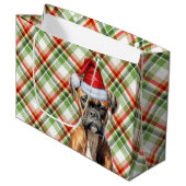 Hondenliefhebber voor groene en rode Pset Boxer Groot Cadeauzakje (Voorkant Gekanteld)