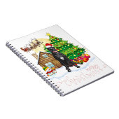 Hondenliefhebber voor grote danse kerst notitieboek (Rechterzijde)