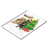 Hondenliefhebber voor grote danse kerst notitieboek (Linkerzijde)