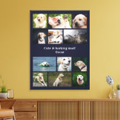 Hondenliefhebber voor huisdieren Custom 12 Photo C Canvas Afdruk (Insitu (Woonkamer))