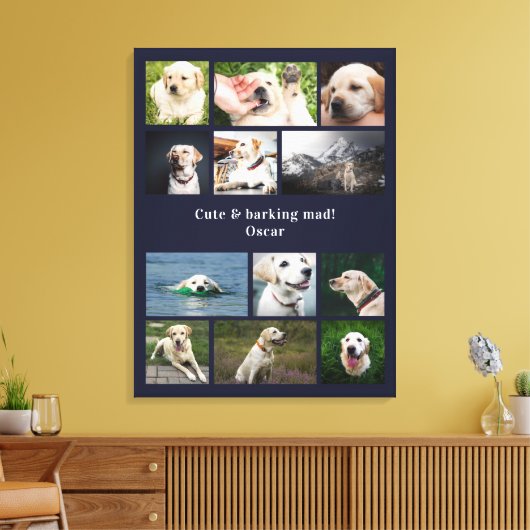 Hondenliefhebber voor huisdieren Custom 12 Photo C Canvas Afdruk (Insitu (Woonkamer))