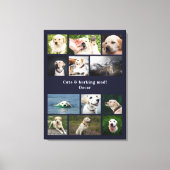 Hondenliefhebber voor huisdieren Custom 12 Photo C Canvas Afdruk (Voorkant)