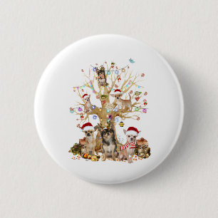 Hondenliefhebber voor kerstboomversiering in Chihu Ronde Button 5,7 Cm