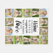 Hondenliefhebber voor persoonlijke foto's fleece deken (Voorkant (Horizontaal))