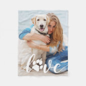 Hondenliefhebber voor persoonlijke liefdespagina's fleece deken (Voorkant)