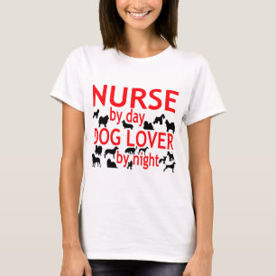 Hondenliefhebber voor verpleegkundigen t-shirt