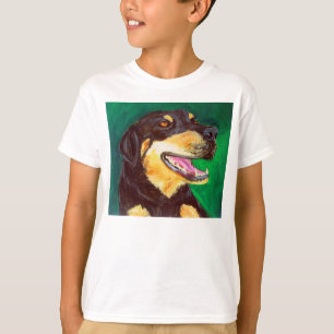 Hondenliefhebber voor zwart en Tan T-Shirt - Rode 
