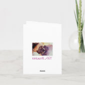 Hondenliefhebber Waterverf Portretten Notecards Kaart (Achterkant)