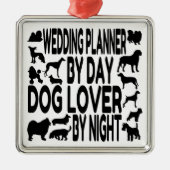 Hondenliefhebber Wedding Planner Metalen Ornament (Voorkant)