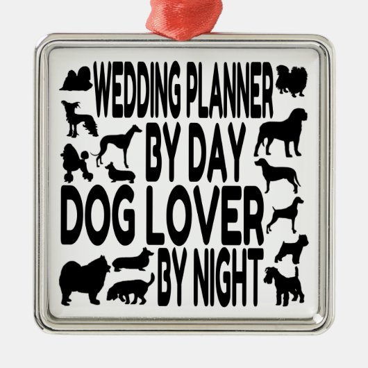 Hondenliefhebber Wedding Planner Metalen Ornament (Voorkant)