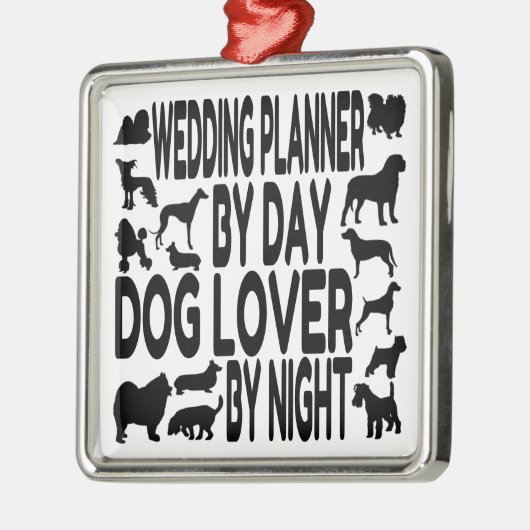 Hondenliefhebber Wedding Planner Metalen Ornament (Links)