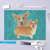 hondenliefhebber Welsh Corgi Dog Art Tissuepapier (Craft)