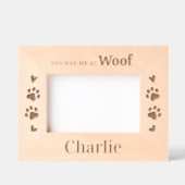 Hondenliefhebber - WOOF - Gepersonaliseerd houten Gegraveerde Lijstjes (Voorkant)