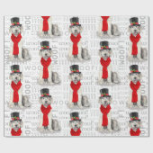 Hondenliefhebber Yellow Labradoedle met kerstmis Cadeaupapier (Vlak)