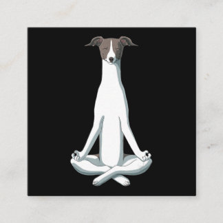 Hondenliefhebber | Yoga Italiana Greyhound Vierkante Visitekaartje
