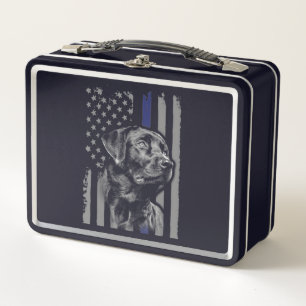 Hondenliefhebber   Zwarte Labrador American Flag T