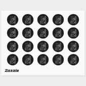 Hondenliefhebber | Zwarte Labrador American Flag T Ronde Sticker (Vel)