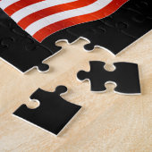 Hondenliefhebber | Zwarte Labrador USA Amerikaanse Legpuzzel (Zijkant)