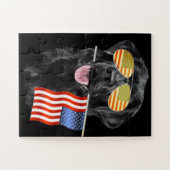 Hondenliefhebber | Zwarte Labrador USA Amerikaanse Legpuzzel (Horizontaal)