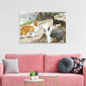 Hondenliefhebbers Art Collie Trio Canvas Afdruk (Insitu (Woonkamer))