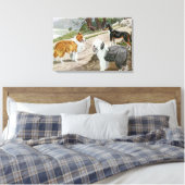 Hondenliefhebbers Art Collie Trio Canvas Afdruk (Insitu (Slaapkamer))