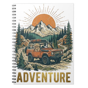 Hondenliefhebbers Avonturen Truck Retro Berg Notitieboek