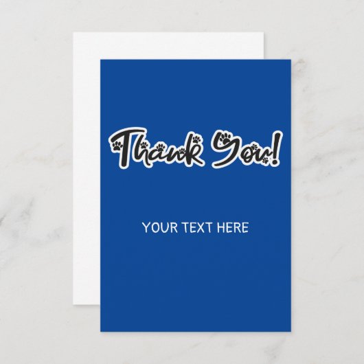 Hondenliefhebbers bedankpas bedankkaart (Voorkant / Achterkant)