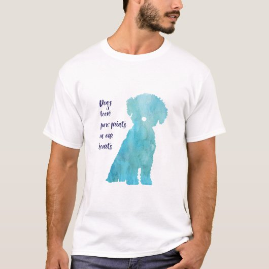 Hondenliefhebbers Bichon Frise — hedendaagse afdru T-shirt (Voorkant)