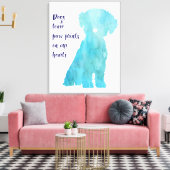 Hondenliefhebbers Bichon Frise stijl eigentijdse p Canvas Afdruk (Insitu (Woonkamer))