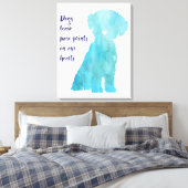 Hondenliefhebbers Bichon Frise stijl eigentijdse p Canvas Afdruk (Insitu (Slaapkamer))