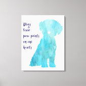 Hondenliefhebbers Bichon Frise stijl eigentijdse p Canvas Afdruk (Voorkant)