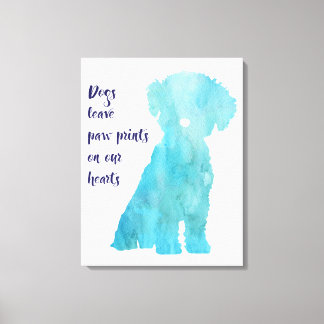 Hondenliefhebbers Bichon Frise stijl eigentijdse p Canvas Afdruk