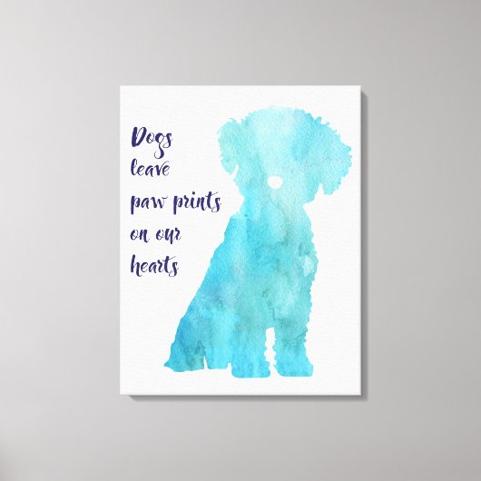 Hondenliefhebbers Bichon Frise stijl eigentijdse p Canvas Afdruk (Voorkant)
