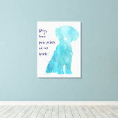 Hondenliefhebbers Bichon Frise stijl eigentijdse p Canvas Afdruk (Insitu (Houten vloer))