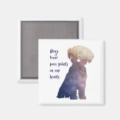 Hondenliefhebbers Bichon Frise stijl eigentijdse p Magneet (Voorkant / Achterkant)