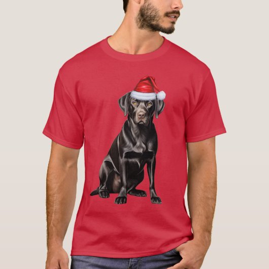 Hondenliefhebber's Black Labrador Retriever Christ T-shirt (Voorkant)