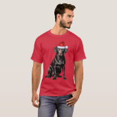 Hondenliefhebber's Black Labrador Retriever Christ T-shirt (Voorkant volledig)