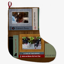 Hondenliefhebbers boeken op een afdak grote kerstsok