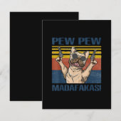 hondenliefhebbers | Bulldog Pew Pew Madafakas Bedankkaart (Voorkant / Achterkant)