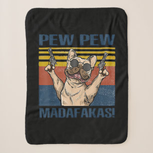 Hondenliefhebbers Bulldog Pew Pew Madafakas Sherpa Deken
