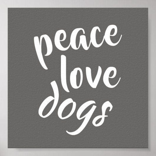 hondenliefhebbers citeren poster grijs en wit mode (Voorkant)