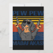 hondenliefhebbers | Dachshund Pew Pew  Bedankkaart (Voorkant)