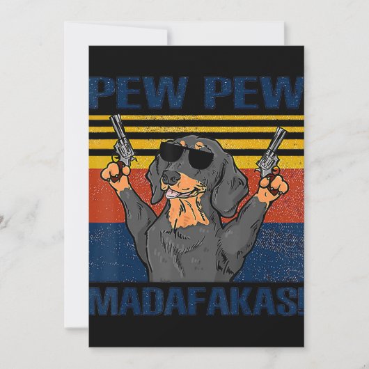 hondenliefhebbers | Dachshund Pew Pew  Bedankkaart (Voorkant)