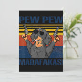 hondenliefhebbers | Dachshund Pew Pew  Bedankkaart (Staand voorkant)