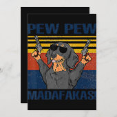 hondenliefhebbers | Dachshund Pew Pew  Bedankkaart (Voorkant / Achterkant)